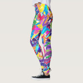 Abstrakt leuchtend mehrfarbig leggings (Links)