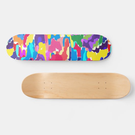Abstrakt leuchtend mehrfarbig skateboard (Horizontal)