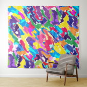 Abstrakt leuchtend mehrfarbig wandteppich (Beispiel (Horizontal))