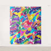 Abstrakt leuchtend mehrfarbig wandteppich (Vorderseite)