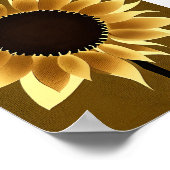Abstrakt leuchtende Sonnenblume Poster (Ecke)