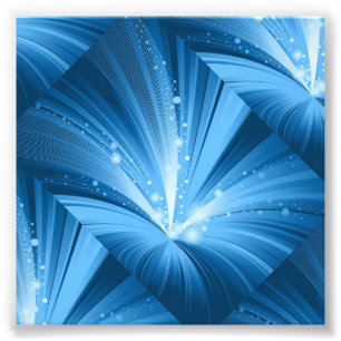 ABSTRAKT LICHT RAYS BLUES WHITE SPACE TEXTURES WA FOTODRUCK