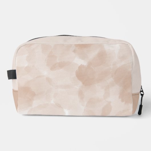 Abstrakt Light Brown und Tan Waschbeutel (Vorderseite)