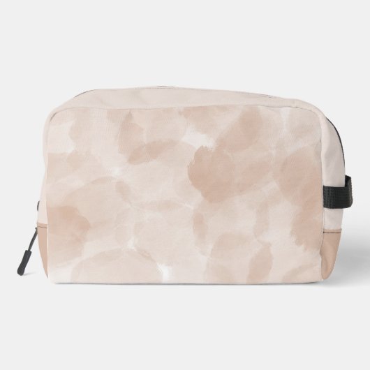 Abstrakt Light Brown und Tan Waschbeutel (Rückseite)