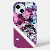 abstrakt lila + Beerenton cooler Marmor Case-Mate iPhone Hülle (Rückseite)
