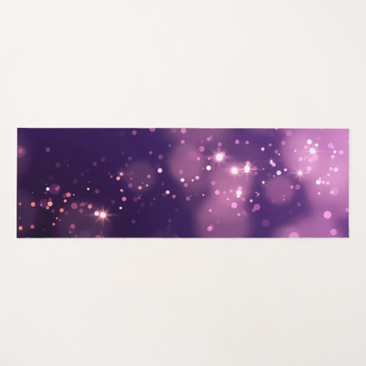 Abstrakt Lila Bokeh Yogamatte (Vorderseite (Horizontal))