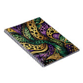 ABSTRAKT LILA GREEN GOLD MARDI GRAS SPLASHES NOTIZBLOCK (Rechte Seite)