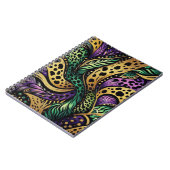 ABSTRAKT LILA GREEN GOLD MARDI GRAS SPLASHES NOTIZBLOCK (Linke Seite)