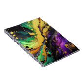 ABSTRAKT LILA GREEN GOLD MARDI GRAS SPLASHES NOTIZBLOCK (Rechte Seite)