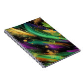 ABSTRAKT LILA GREEN GOLD MARDI GRAS SPLASHES NOTIZBLOCK (Rechte Seite)