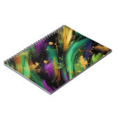 ABSTRAKT LILA GREEN GOLD MARDI GRAS SPLASHES NOTIZBLOCK (Linke Seite)
