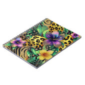 ABSTRAKT LILA GREEN GOLD MARDI GRAS SPLASHES NOTIZBLOCK (Linke Seite)