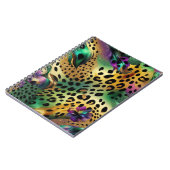 ABSTRAKT LILA GREEN GOLD MARDI GRAS SPLASHES NOTIZBLOCK (Linke Seite)