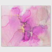 Abstrakt lila, lila, rosa, goldfarbener Hintergrun Geschenkpapier (Flach)