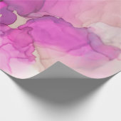 Abstrakt lila, lila, rosa, goldfarbener Hintergrun Geschenkpapier (Ecke)