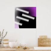 Abstrakt Lila mit Lichtstrahlen AP0005 Poster (Küche)