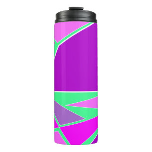 Abstrakt Lila, rosa, grün, Cool Thermosbecher