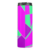 Abstrakt Lila, rosa, grün, Cool Thermosbecher (Rückseite)