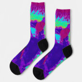 Abstrakt Lila Socken (Linkes Detail)