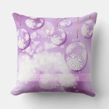 Abstrakt Lilac Weihnachtsballs Kissen Kissen