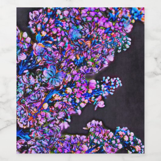 Abstrakt Lilac Weinetikett (Einzelnes Label)