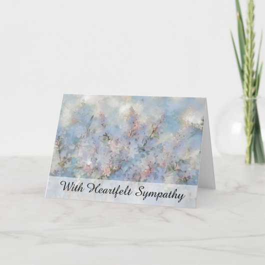 *~* Abstrakt Lilacs Art TV2 Beileid Liebe Light Karte (Vorderseite)