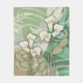 Abstrakt Lilies Medium Fleece Blanket (Vorderseite)
