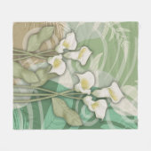 Abstrakt Lilies Medium Fleece Blanket (Vorderseite (Horizontal))