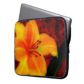 Abstrakt Lilly Laptop Sleeve (Vorderseite Links)
