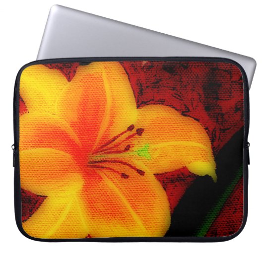 Abstrakt Lilly Laptop Sleeve (Vorderseite)