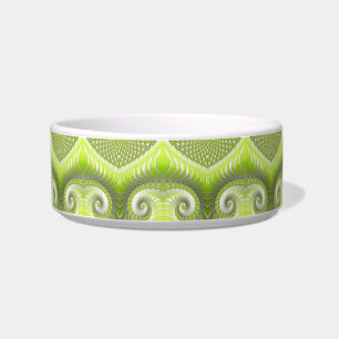 Abstrakt Lime Green Fraktal Muster Napf