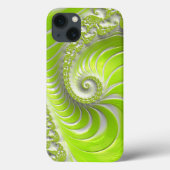 Abstrakt Lime Green Spiral Fraktal Case-Mate iPhone Hülle (Rückseite)