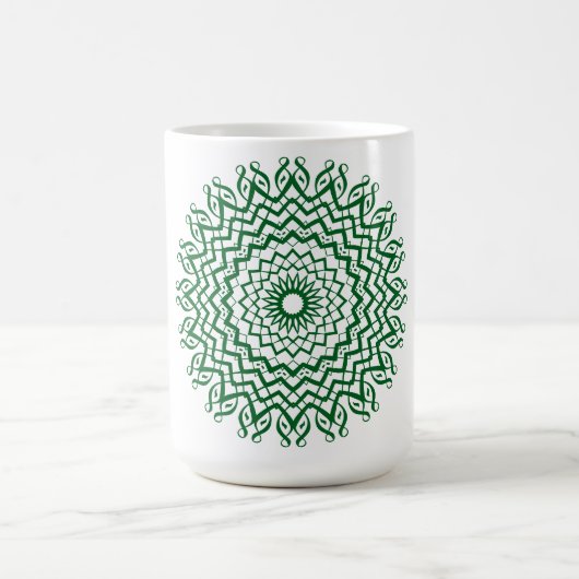 Abstrakt Line Art Mandala Kaffee Tasse (Mittel)