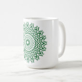 Abstrakt Line Art Mandala Kaffee Tasse (VorderseiteRechts)