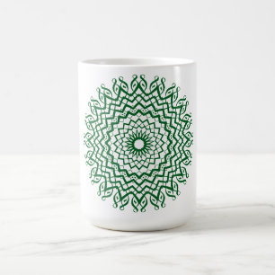 Abstrakt Line Art Mandala Kaffee Tasse