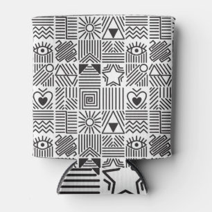 Abstrakt Line Art Mosaik Muster Dosenkühler