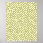 Abstrakt Line Pattern Lime Green Poster (Vorne)