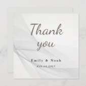 Abstrakt Line Texture Wedding Danke Karte (Vorne/Hinten)