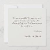 Abstrakt Line Texture Wedding Danke Karte (Rückseite)