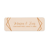 Abstrakt Linear Earthy Terracotta Tan Wedding (Vorne)