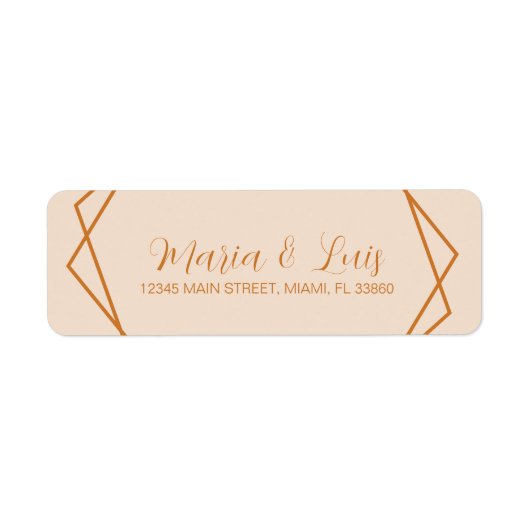 Abstrakt Linear Earthy Terracotta Tan Wedding (Vorne)