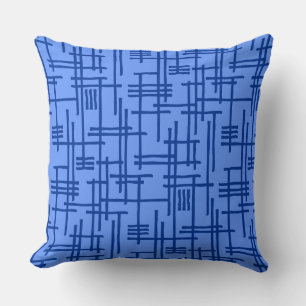 Abstrakt Lines 120923 - Navy Blue on Baby Blue Kissen