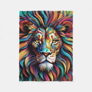 ABSTRAKT LION BLANKET FLEECEDECKE