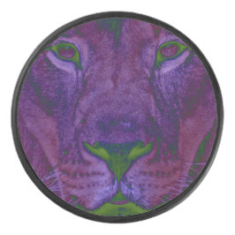 Abstrakt Lion Hockey Puck