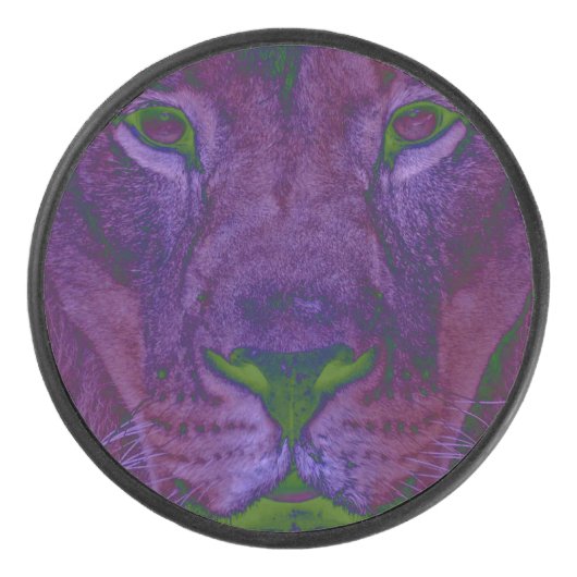 Abstrakt Lion Hockey Puck (Vorderseite)