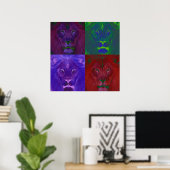 Abstrakt Lions Poster (Heimbüro)