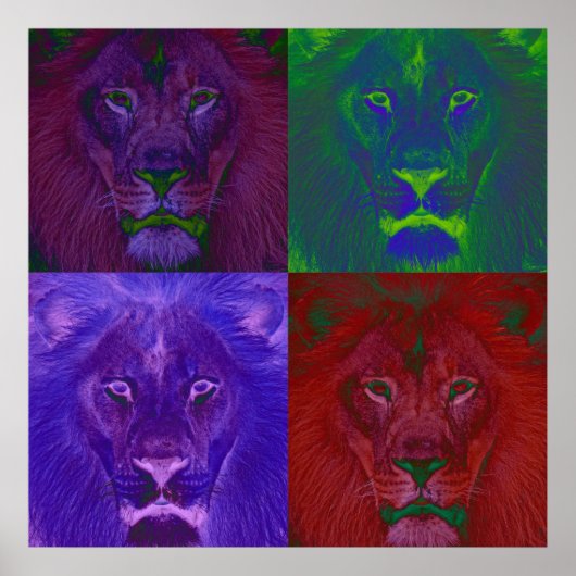 Abstrakt Lions Poster (Vorne)
