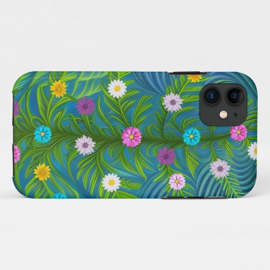 Abstrakt Little Daisy Garden Case-Mate iPhone Hülle (Rückseite (Horizontal))