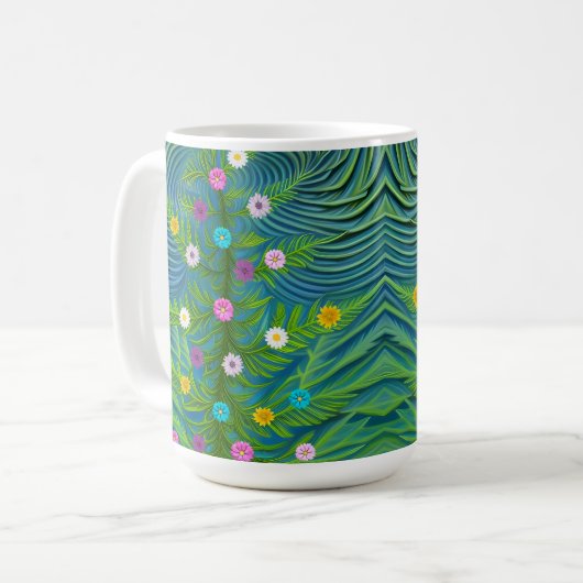 Abstrakt Little Daisy Garden Kaffeetasse (Vorderseite Links)