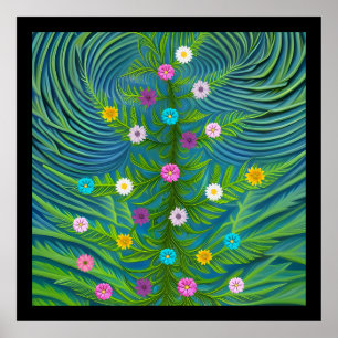 Abstrakt Little Daisy Garden Poster